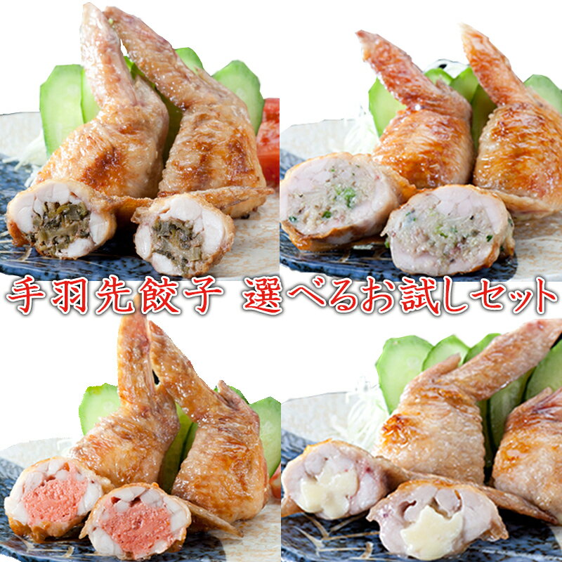 【送料無料】 手羽先餃子 選べる お試し セット(5本×5P) 焼き鳥屋の手羽先 餃子セット 手羽ギョーザ 手羽餃子 手羽明…