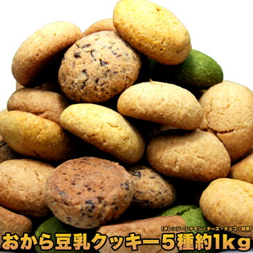 【送料無料】【同梱不可】おからクッキー（オレンジ・シナモン・チーズ・チョコ・抹茶）250g×4袋 (SM00010053)