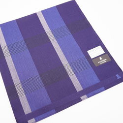 LANVIN COLLECTION ランバン ハンカチ メンズ ストライプ柄 ネイビー 日本製 47×47cm ビジネス 学生 男性 紳士