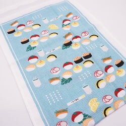 Rakuten - てぬぐいタオル フェイスタオル 日本製 てまり寿司 33×100cm 片面ガーゼ お風呂 キッチン 洗面所 習い事 プチギフト