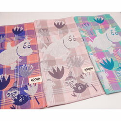 ムーミン ハンカチ 3重ガーゼ レディース 地チェック柄 35×35cm