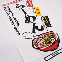 フェイスタオル ふわさらタオル 表ガーゼ裏パイル ラーメン 34×85cm 日本製