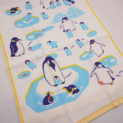 Rakuten - フェイスタオル 表ガーゼ裏パイル Zootto ペンギン 34×83cm 日本製 キッズ 子ども 洗面所 キッチン 手拭きタオル ギフト好適品