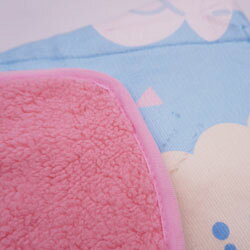 ふわふわブランケット ひざかけ サンリオ シナモロール ボタン付き サックス&裏ピンク 70×100cm 防寒対策 キャラクター [2]
