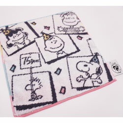 Rakuten - スヌーピー タオルハンカチ キャラクター 75th Party オフホワイト 25×25cm 日本製 かわいい