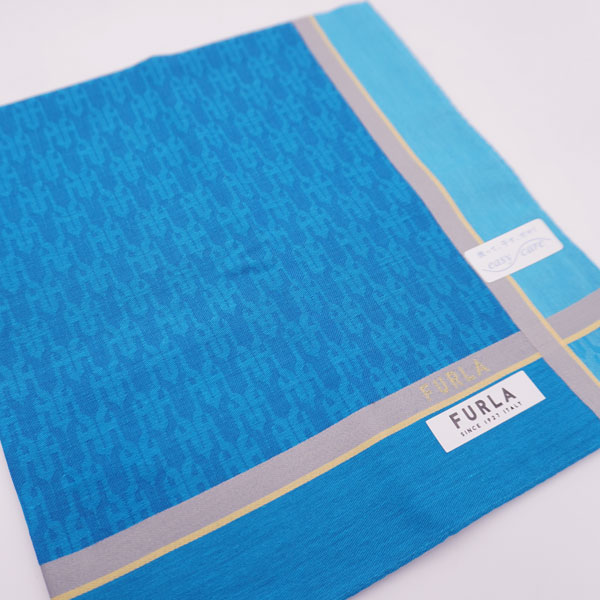 Rakuten - フルラ ハンカチ メンズ 日本製 48×48cm サックス 大人 おしゃれ お礼 お返し ビジネス