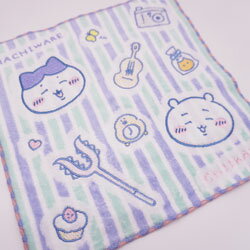 樂天商城 - ちいかわ タオルハンカチ 25×25cm いろいろストライプ 学生 女性 子供 プチギフト かわいい 小物雑貨