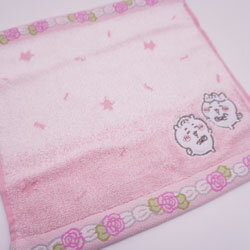 Rakuten - ちいかわ タオルハンカチ 25×25cm ちいかわトッピング ピンク 学生 女性 子供 プチギフト かわいい 小物雑貨