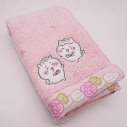 Rakuten - ちいかわ フェイスタオル ちいかわトッピング ピンク 34×80cm 抗菌防臭加工 キャラクター かわいい