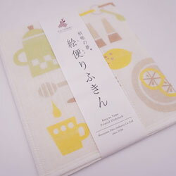 棉 - 絵便りふきん 蚊帳の夢 キッチン 35×40cm 日本製 ふきん おしぼり 台拭き お皿拭き
