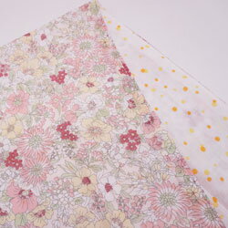ウォーキングガーゼタオル　UVケア　マルチ花柄＆裏プチドット　21×120cm ジム ウォーキング 庭作業 お風呂上り ヘアドライ プチギフト マフラー