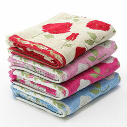 フェイスタオル バラ柄 フォルテ2 ジャガード織 33×80cm 日本製 おしゃれ 洗面所 キッチン 手拭きタオ..