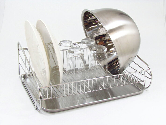 水切りかご 燕三条 大サイズ Lサイズ SUI-715 SUIマイスター 日本製 水切りラック ステンレス製 シンプルな水切りかご サビに強い 一人暮らし ひとり 一人 二人暮らし【北海道・沖縄・離島配送不可】