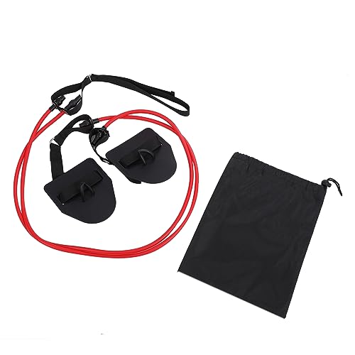 ピュアシーク 水泳用 スイミング トレーニングチューブ セット ストレッチバンド パドル ハンドル トレ..