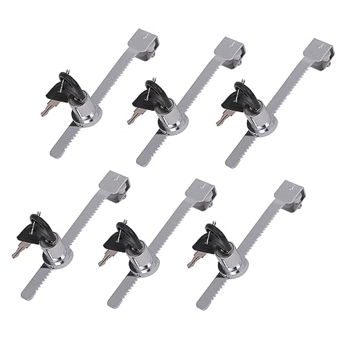 ピュアシーク ショーケース用ロック スライドロック ガラスドアロック 防犯対策 スペアキー付属 6点セ..