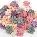 ピュアシーク 造花 花びら フェイクフラワー 50枚セット パーツ DIY クラフト 工作 (4.5/5色/各10枚(合計50枚))
