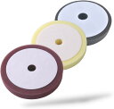 ピュアシーク ポリッシャースポンジバフ 180mm 3個セット 粗目・中目・細目 ミックスセット ワックス研磨用 バフ バレット