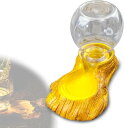ピュアシーク 爬虫類 水入れ ペット 給水器 自動給水 亀 テラリウム 水槽 トカゲ 餌 ボウル 両生類 水皿 食器 (黄色)