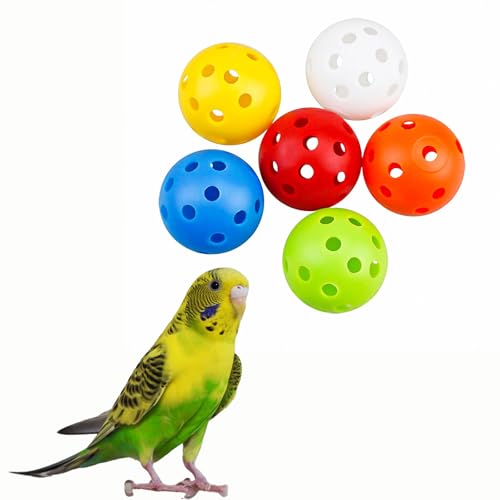 ピュアシーク バードトイ 鳥のおもちゃ ボール 6色セットプラ玉 インコ おもちゃ鳥 玩具 噛むおもちゃ ストレス発散 運動不足解消