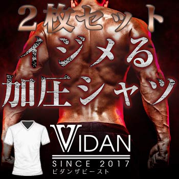 【送料無料！】メンズ 加圧シャツ ジムウェア 【VIDAN THE BEAST（ビダンザビースト）2枚セット】/正規販売店V-0113K