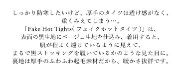 在庫限り!次回納期未定!フェイク タイツ カラータイツ 着圧 タイツ 暖かい レギンス 厚手 裏起毛 タイツ ヒートテック オマケつき 着圧タイツ 弾性タイツ 防寒 アウトドア スパッツ 骨盤矯正 オマケつき 着圧タイツ【Fake Hot Tights(フェイクホットタイツ)】