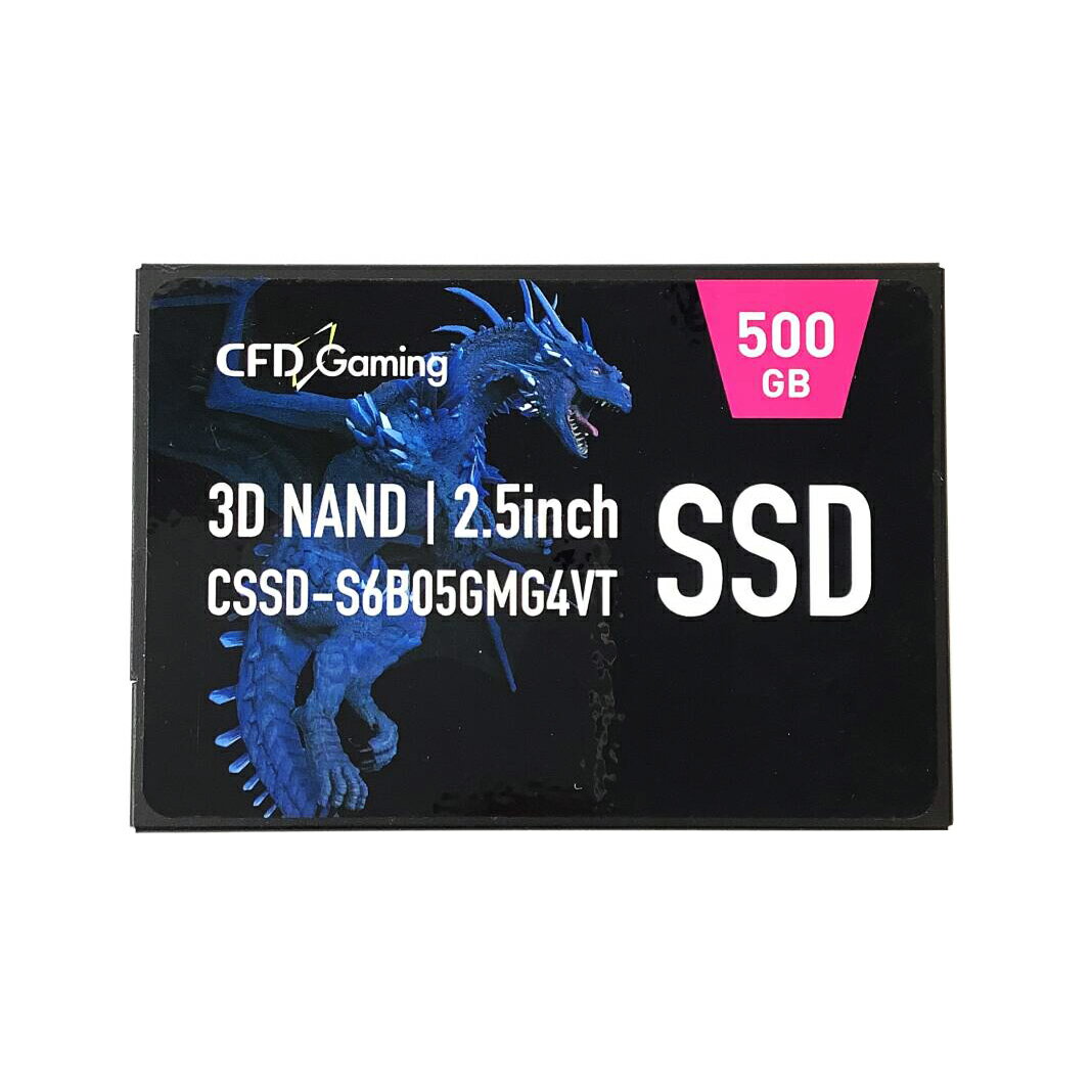 R004-CFD Gaming SATA 500GB 2.5 インチ SSD 1点 3D NAND 増設SSD 型番:CSSD-S6B05GMG4VT ※送料無料※ 【中古動作品】