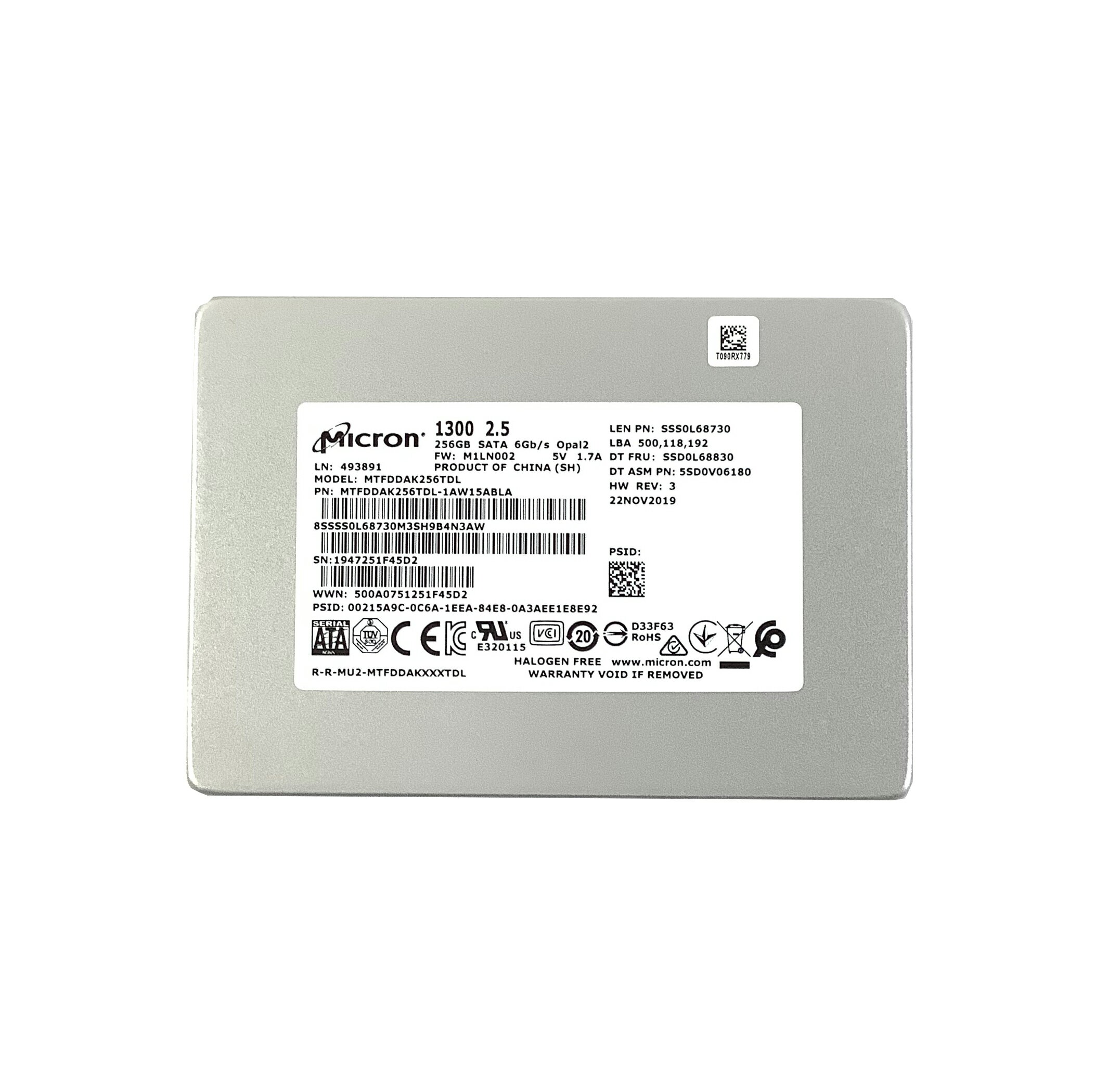 Micron 256GB 2.5インチ SATA SSD 1点 マイ