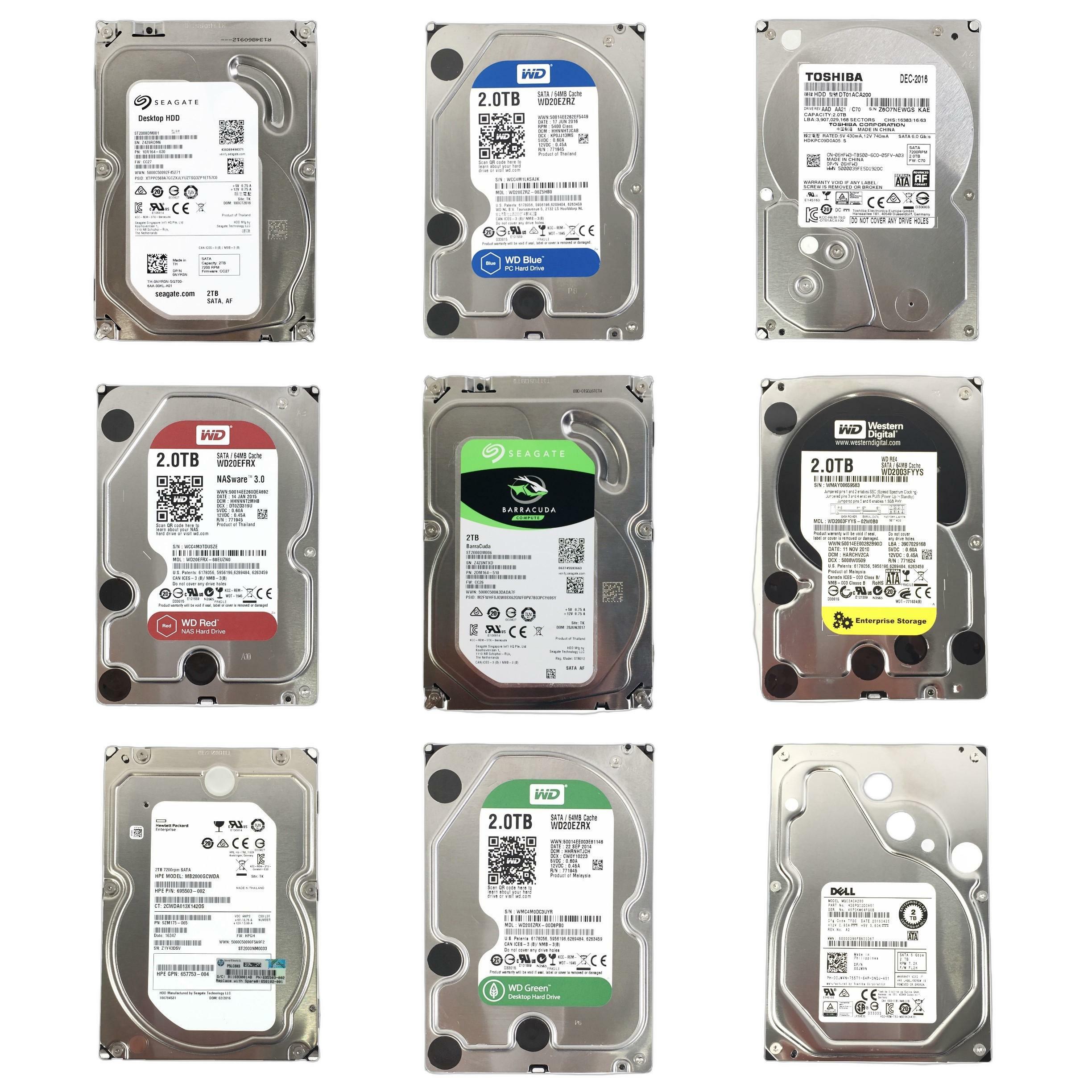 R022-2 TB 3.5 インチ SATA HDD 1点 WD/seagate/HPE/TOSHIBA 増設HDD デスクトップPC用HDD 送料無料★CrystalDiskInfo…