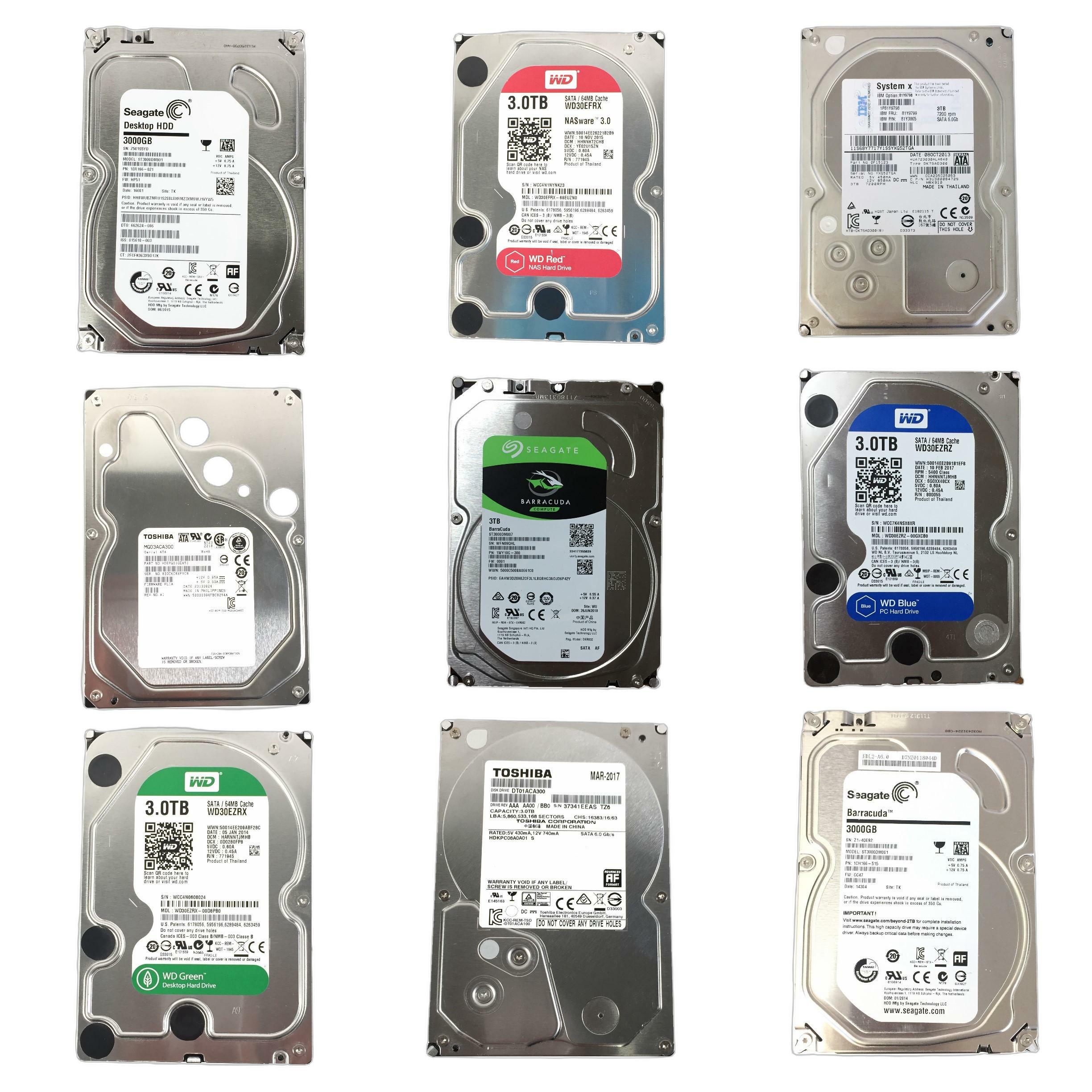 R041-3 TB 3.5インチ SATA HDD 1点 seagate/WD/DELL/TOSHIBA/HP/Lenovo 増設HDD デスクトップPC用HDD☆送料無料☆【中…