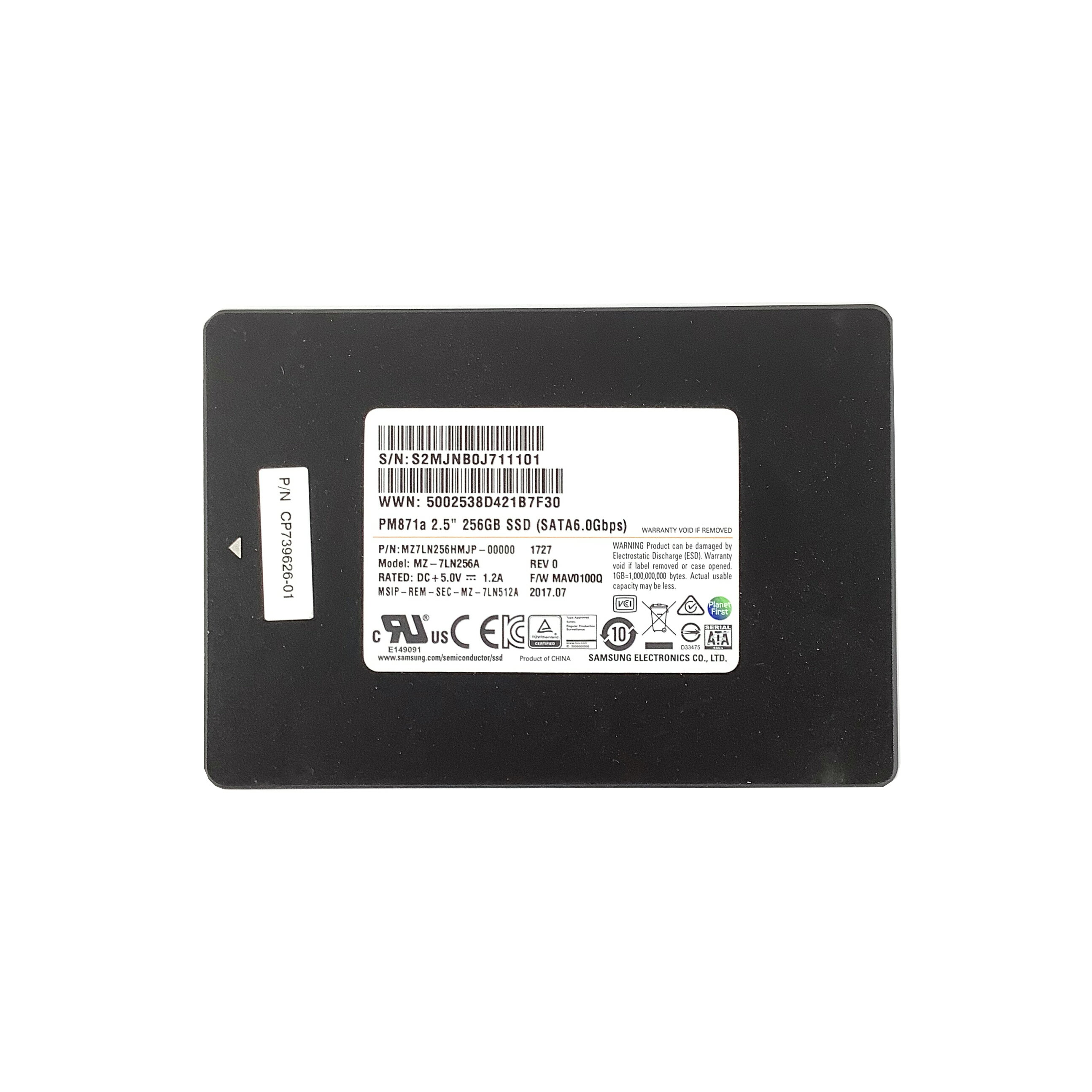 SAMSUNG PM871a 2.5 7mm 256GB SATA SSD 1点 サ