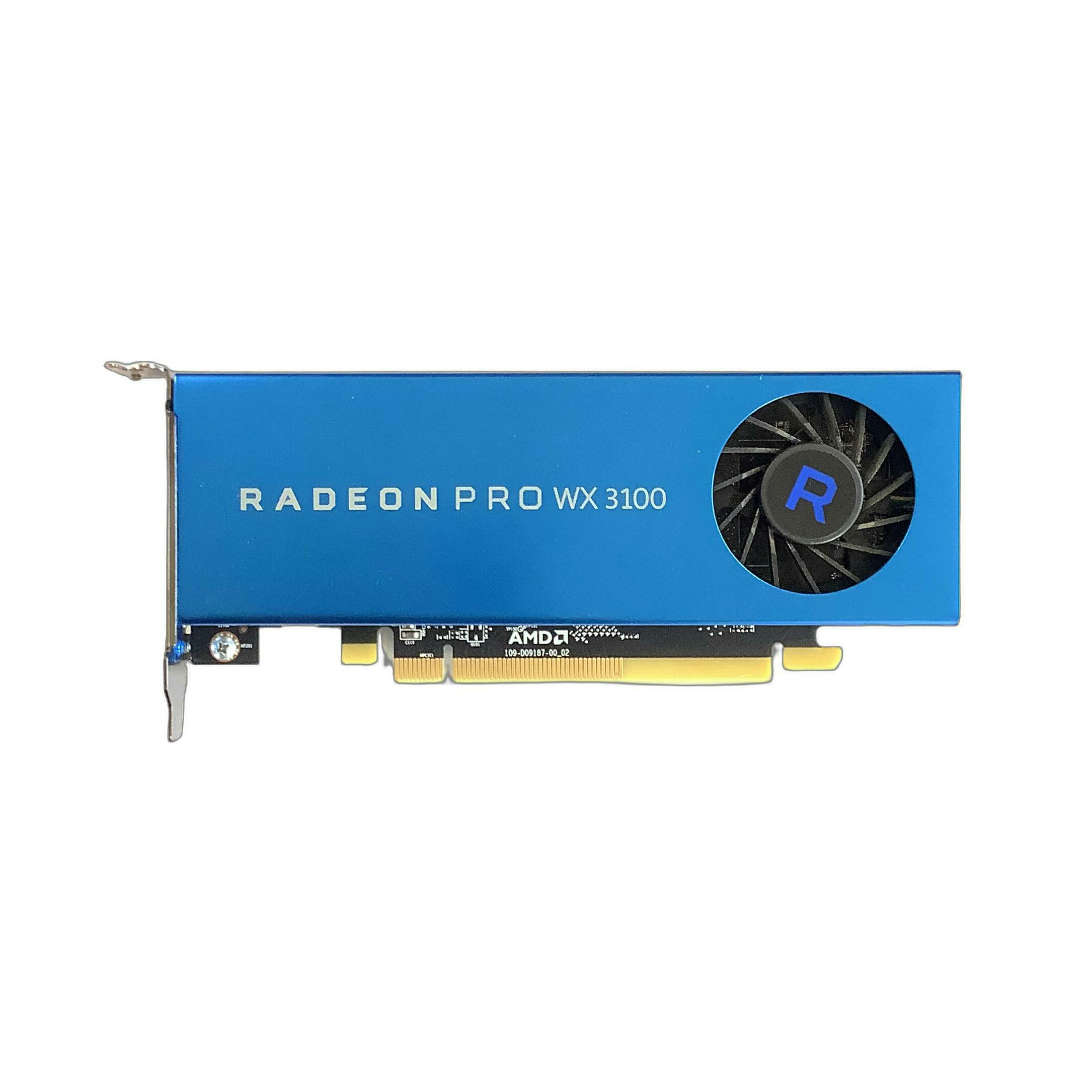 R060-AMD RADEON PRO WX 3100 4GB GDDR5 グラフィックボード 1点 ロープロファイル DisplayPort 1.4 x1, Mini DisplayPort x2（最大3台の4K@60Hz対応）※送料無料※【中古動作美品】