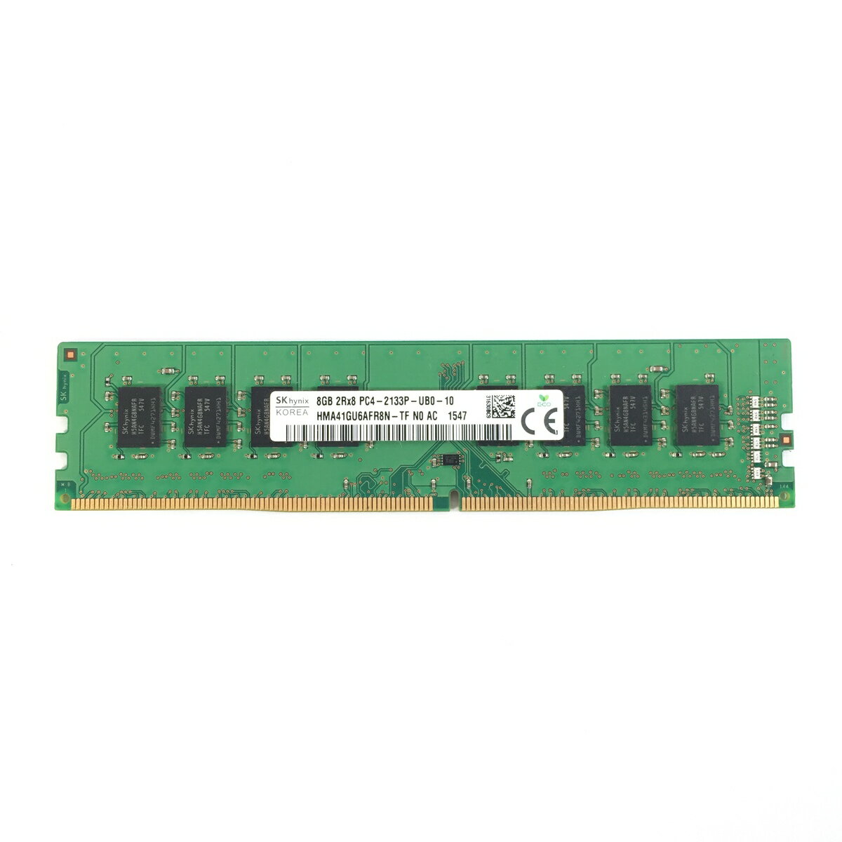 SK hynix 8GB 2Rx8 PC4-2133Pメモリ1点 PC4-17000U (DDR4-2133) DIMM 288pin デスクトップパソコン用メモリ 型番：HMA41GU6AFR8N-TF 両面実装 (2Rx8)【中古動作品】
