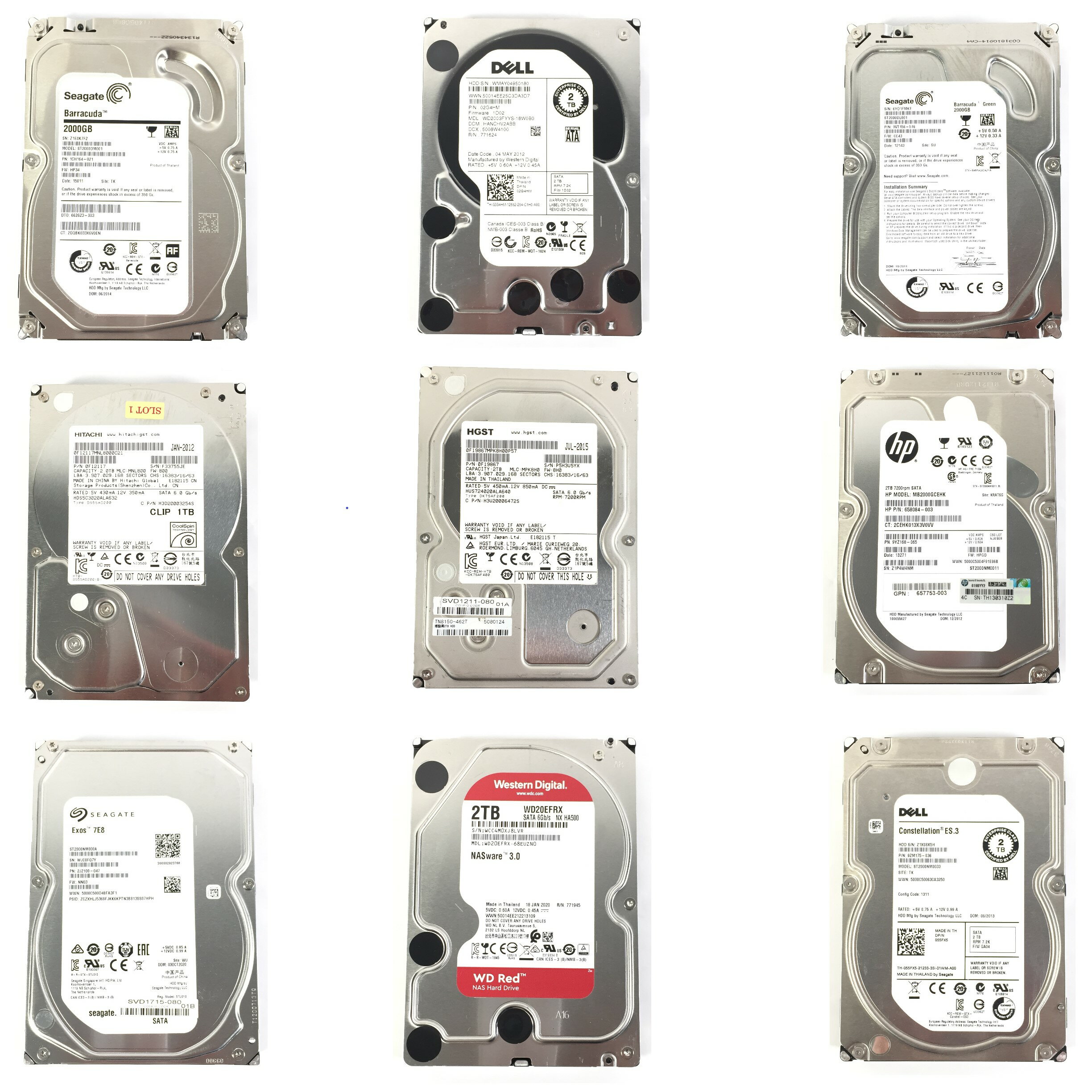 R093-3.5 インチ 2 TB SATA HDD 1点 HGST/SEAGA