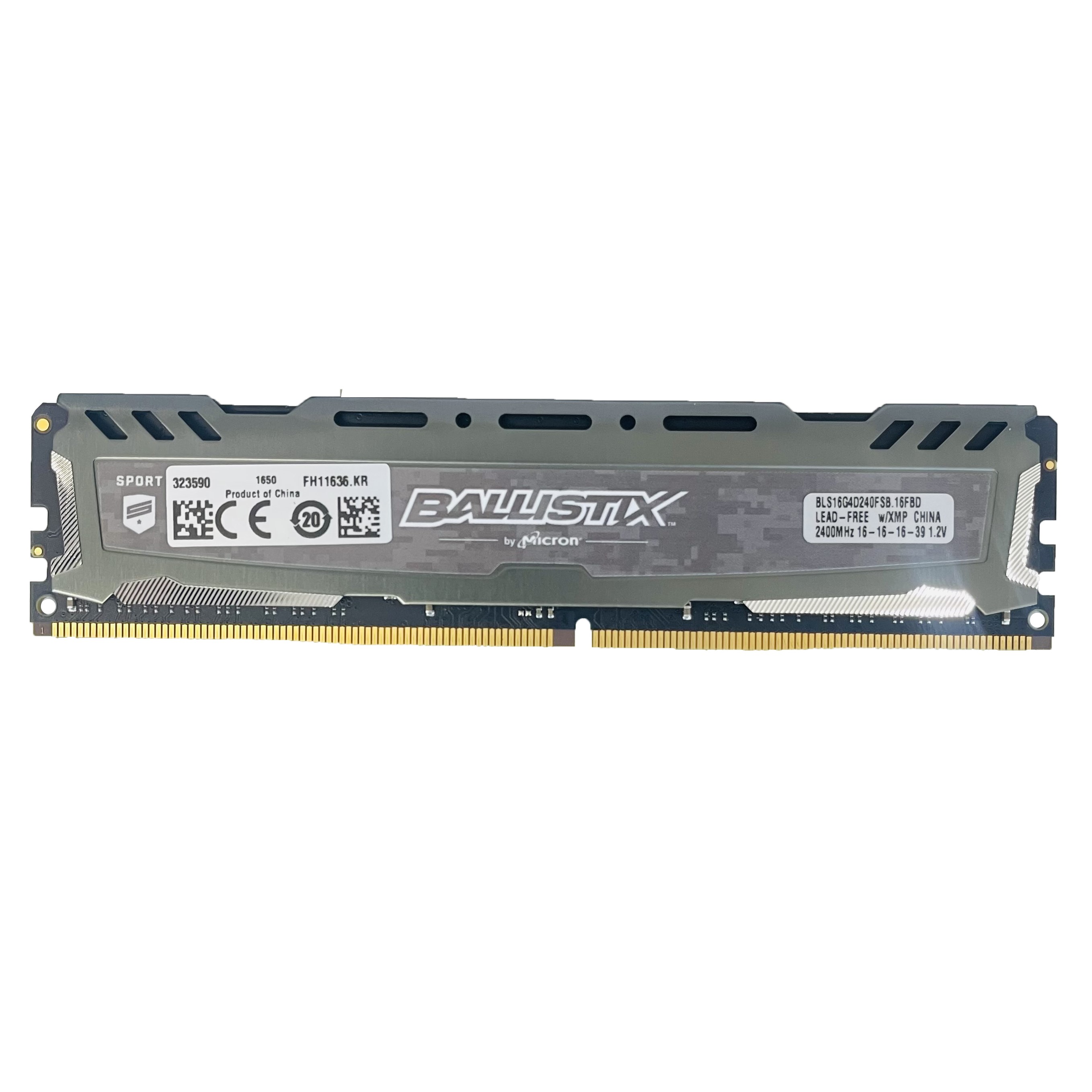 R108-Ballistix 16GB DDR4-2400 メモリ 1点 ゲーミングモデル メモリ デスクトップ用メモリ 288pin DIMM 型番：Q4U2400BMS-16G 両面実装【中古動作品】