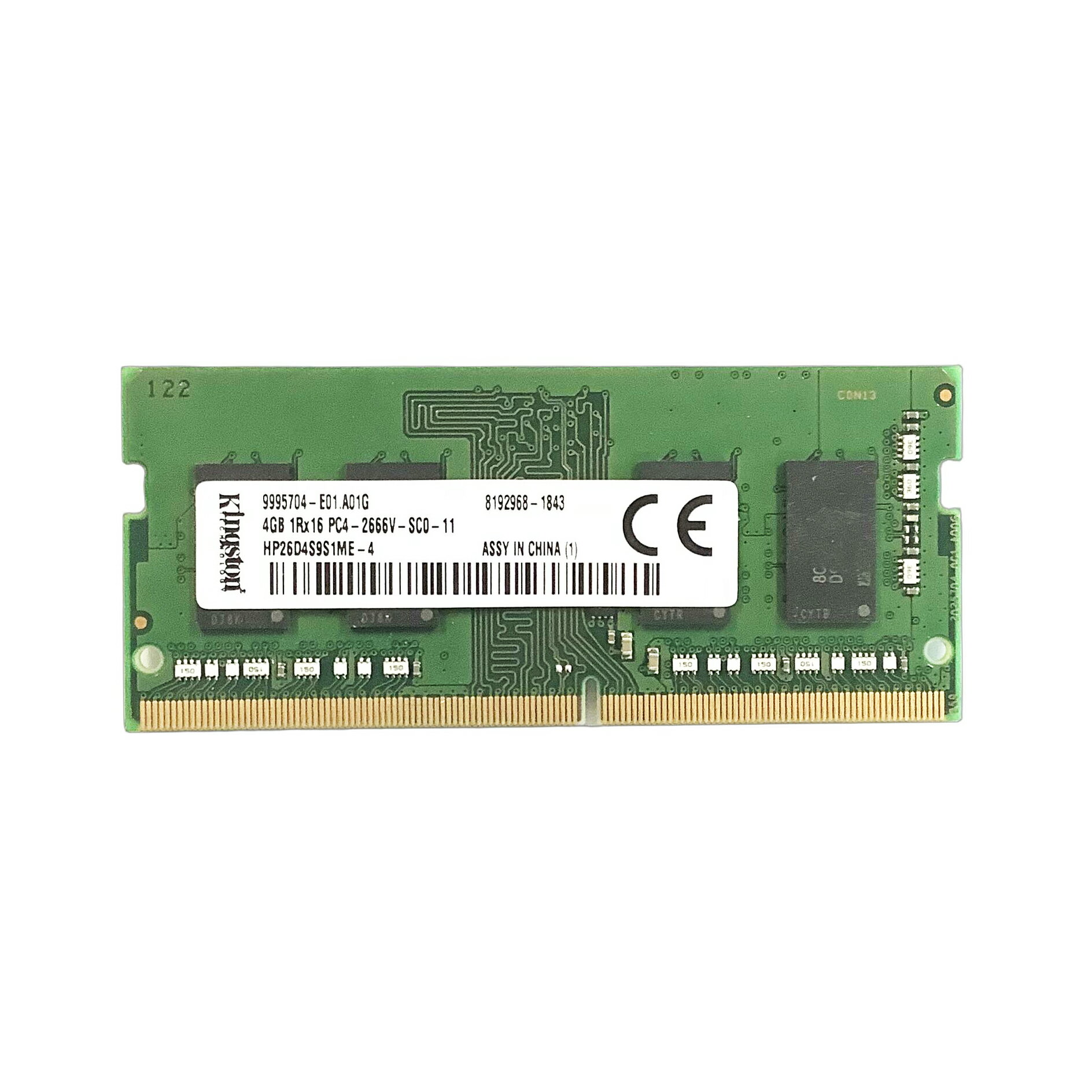 R115-Kingston 4GB 1Rx16 PC4 メモリ 1点 第四世代 DDR4 2133P/2666 SO-DIMM ノートパソコン用メモリ ミニデスクトップPC用メモリ 増設メモリ 片面実装 (1Rx16) 型番：RB21D4S5S1MB-4/HP26D4S9S1ME-4【中古動作品】