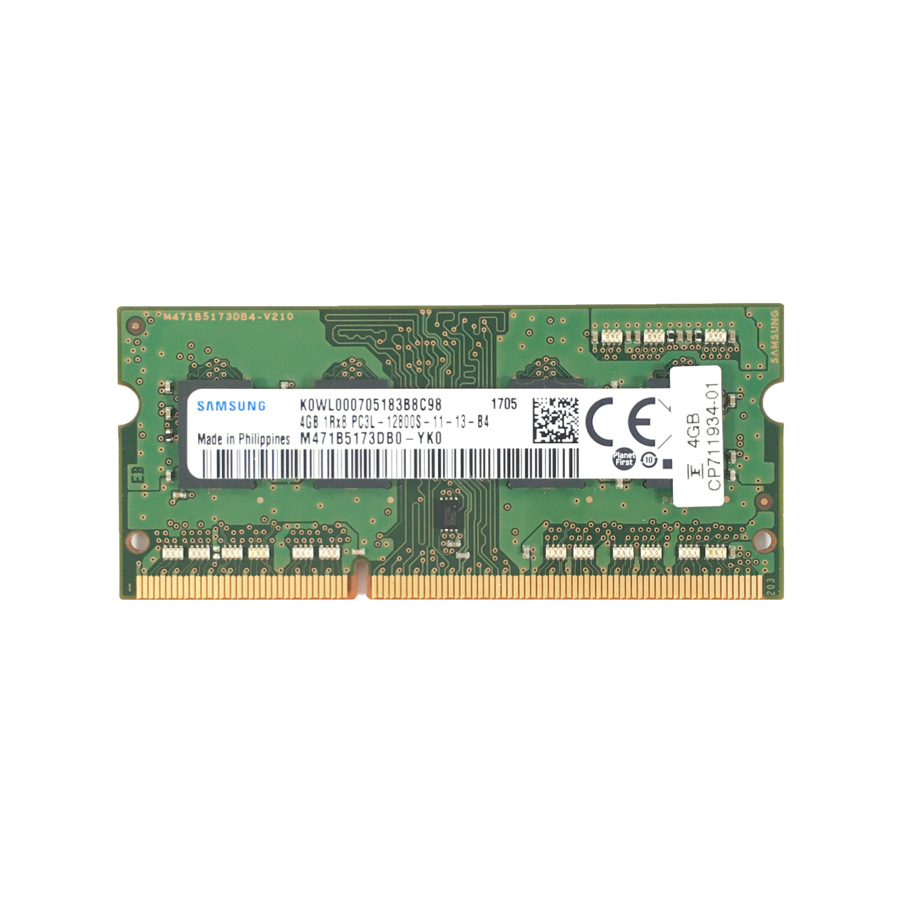 SAMSUNG 4GB 1RX8 PC3L-12800Sメモ