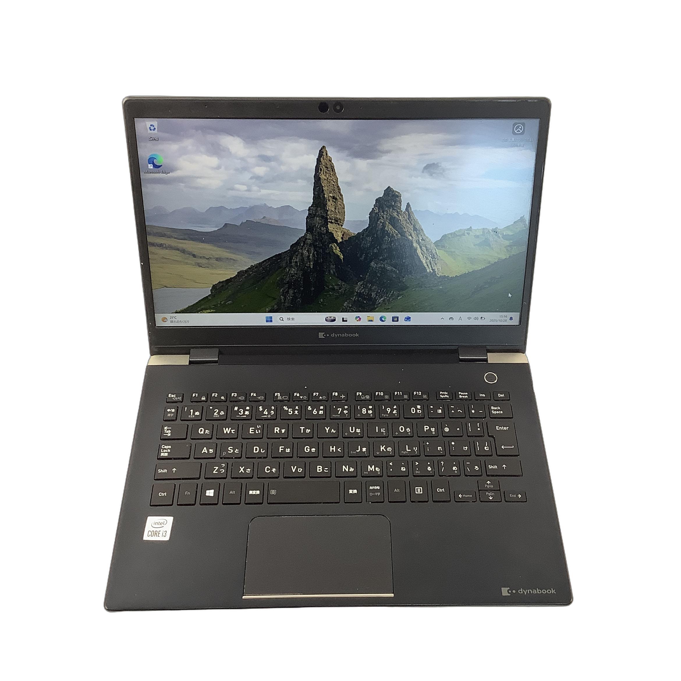 R168-Dynabook G83/FP1点 13.3型 FHD 高輝度液晶（1,920×1,080ドット）/OS Windows 11 Pro/Core i3-10110U/16G/8GB メモリ/256GB SSD Webカメラ/HDMI/WIFI/Bluetooth☆ACアダプタ付き【中古動作品】
