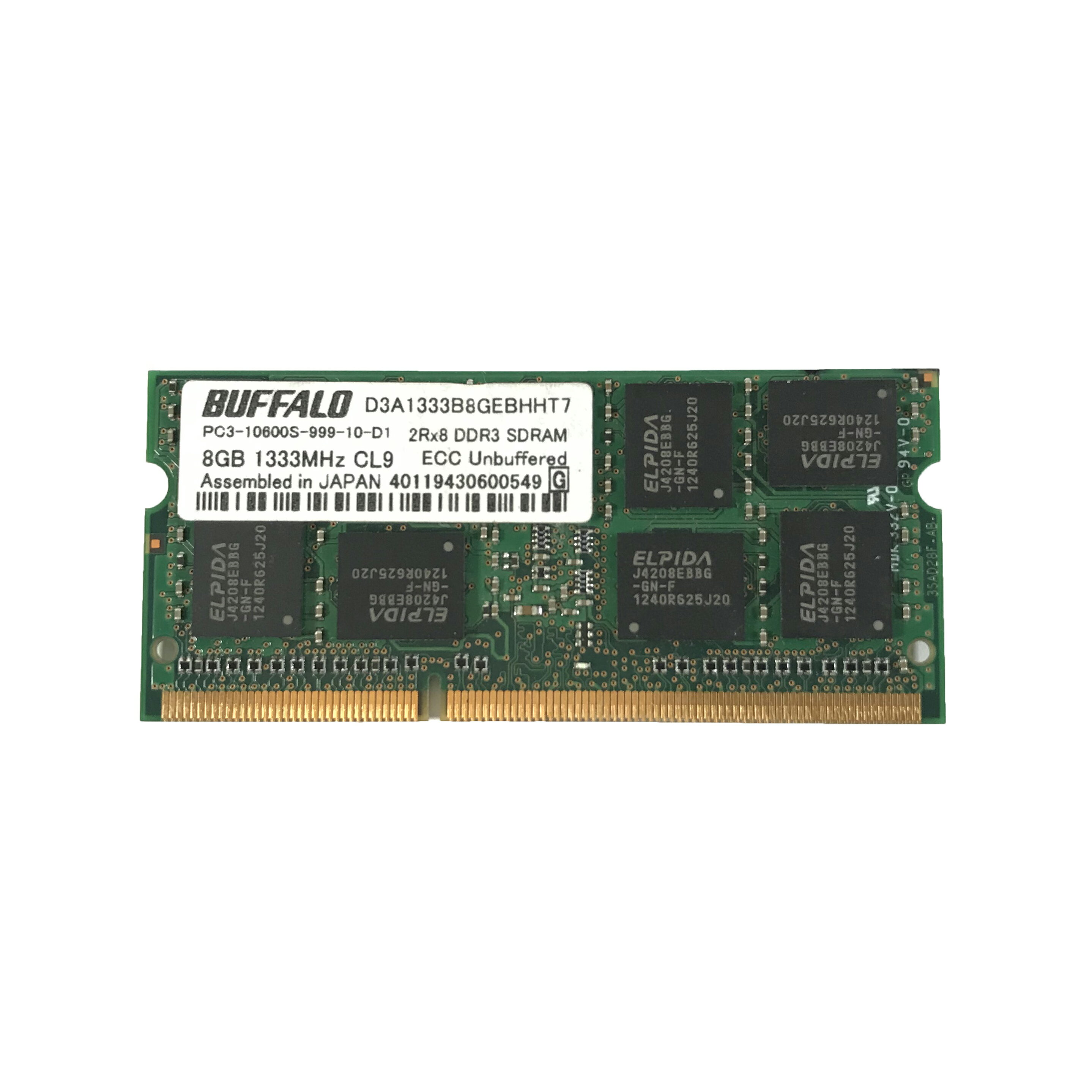 BUFFALO 8GB 2Rx8 DDR3 ECCСѥ 1  Хե Сѥ ߥ 8GB 1333MH...