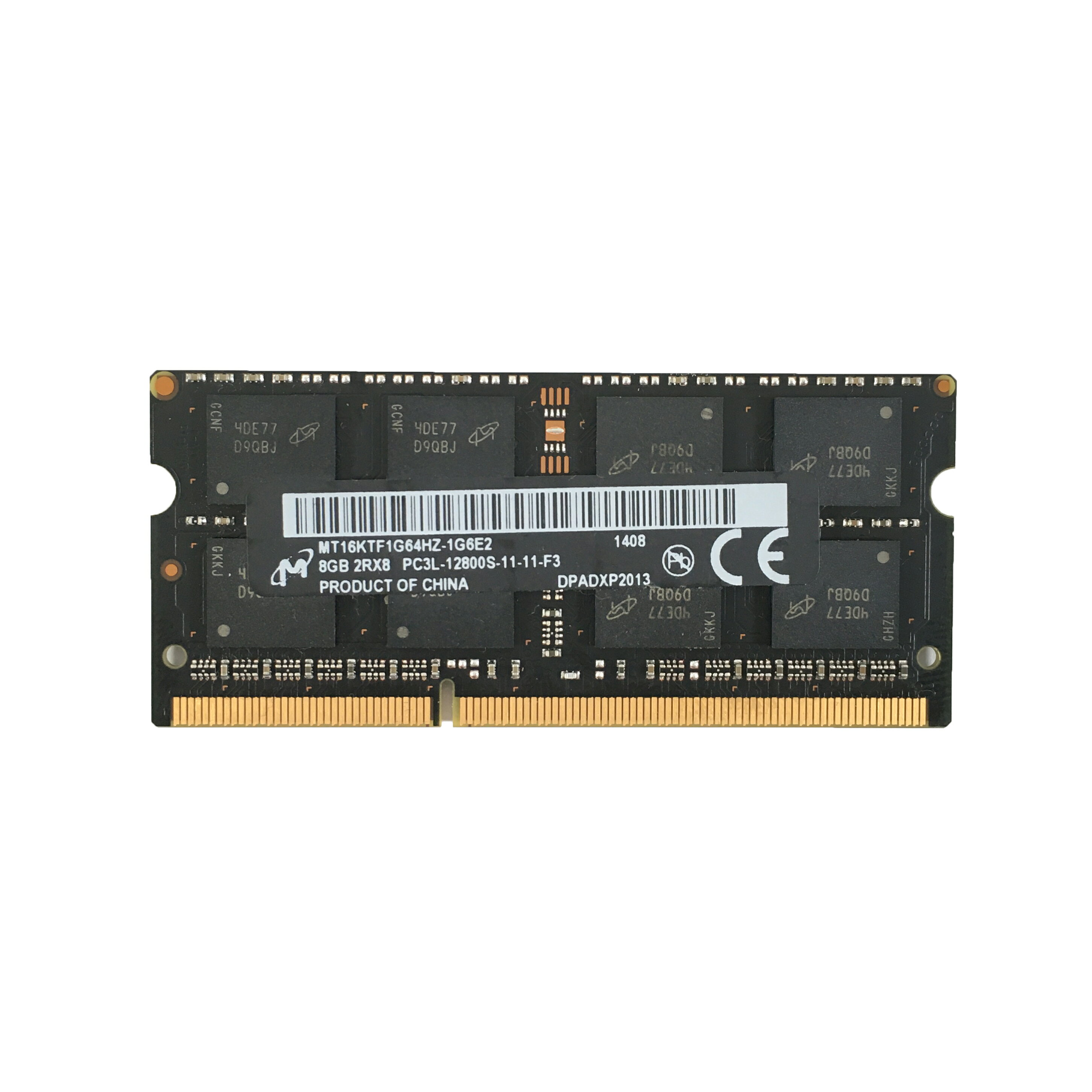 Micron 8GB 2RX8 PC3L-12800S メモリ 1枚 マイクロン 第三世代DDR3L メモリ PC3L-12800S ノートパソコン用メモリ デスクトップPC用メモリ 増設メモリ 両面実装 (2Rx8) ★元iMac A1419用 型番：MT16KTF1G64HZ-1G6E2【中古動作品】