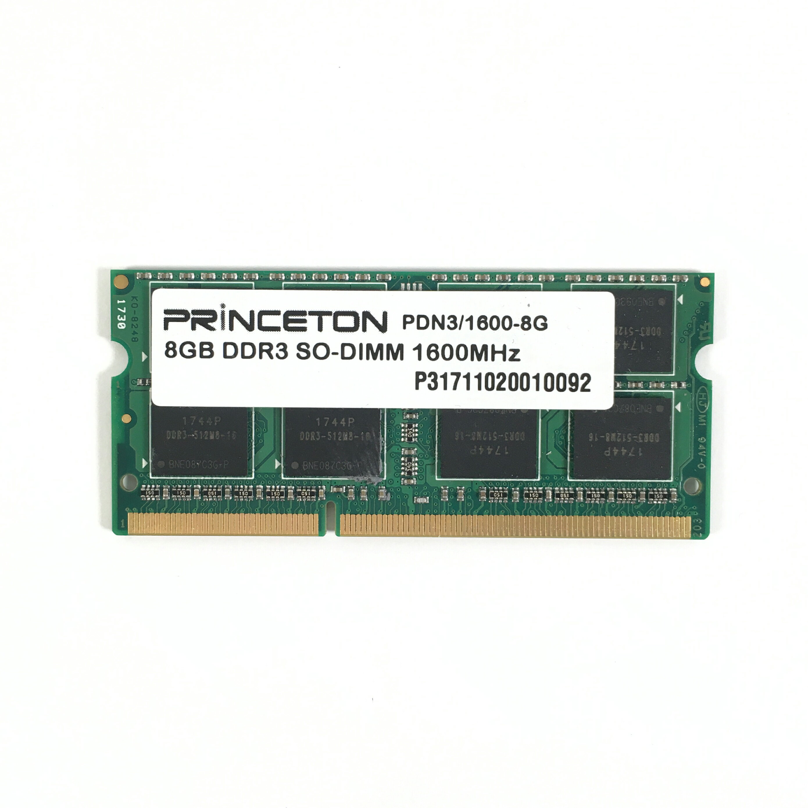 PRiNCETON 8GB DDR3 SO-DIMM 1600MHz メモリ 1点 低電圧メモリ PDN3/1600-8G 8GB SO-DIMM 204pinノートパソコン用メモリ/ミニデスクトップPC用メモリ/増設メモリ 両面実装 (2Rx8) 