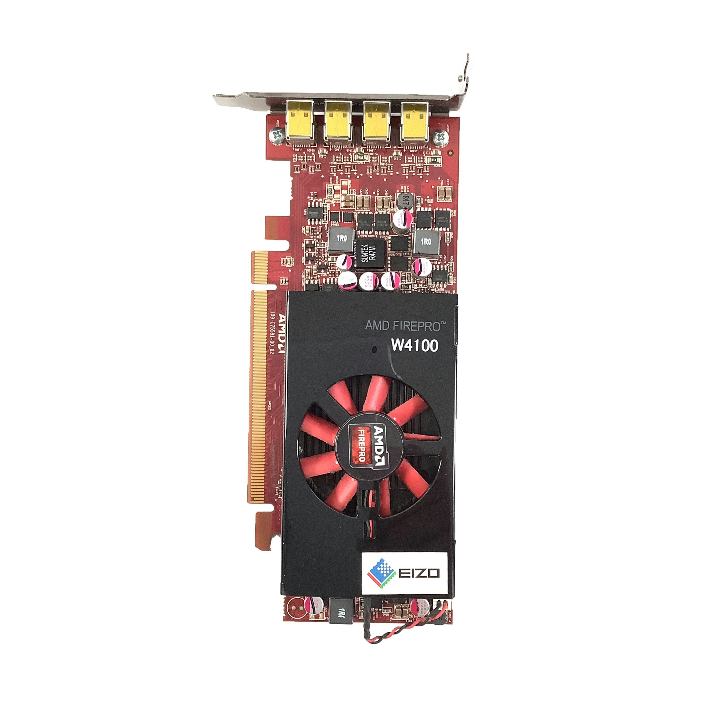 AMD FIREPRO W4100 2GB ビデオカード 1点 PCI-Express P/N:102C7550100 グラフィックボード W4100 miniDPx4 【中古動…