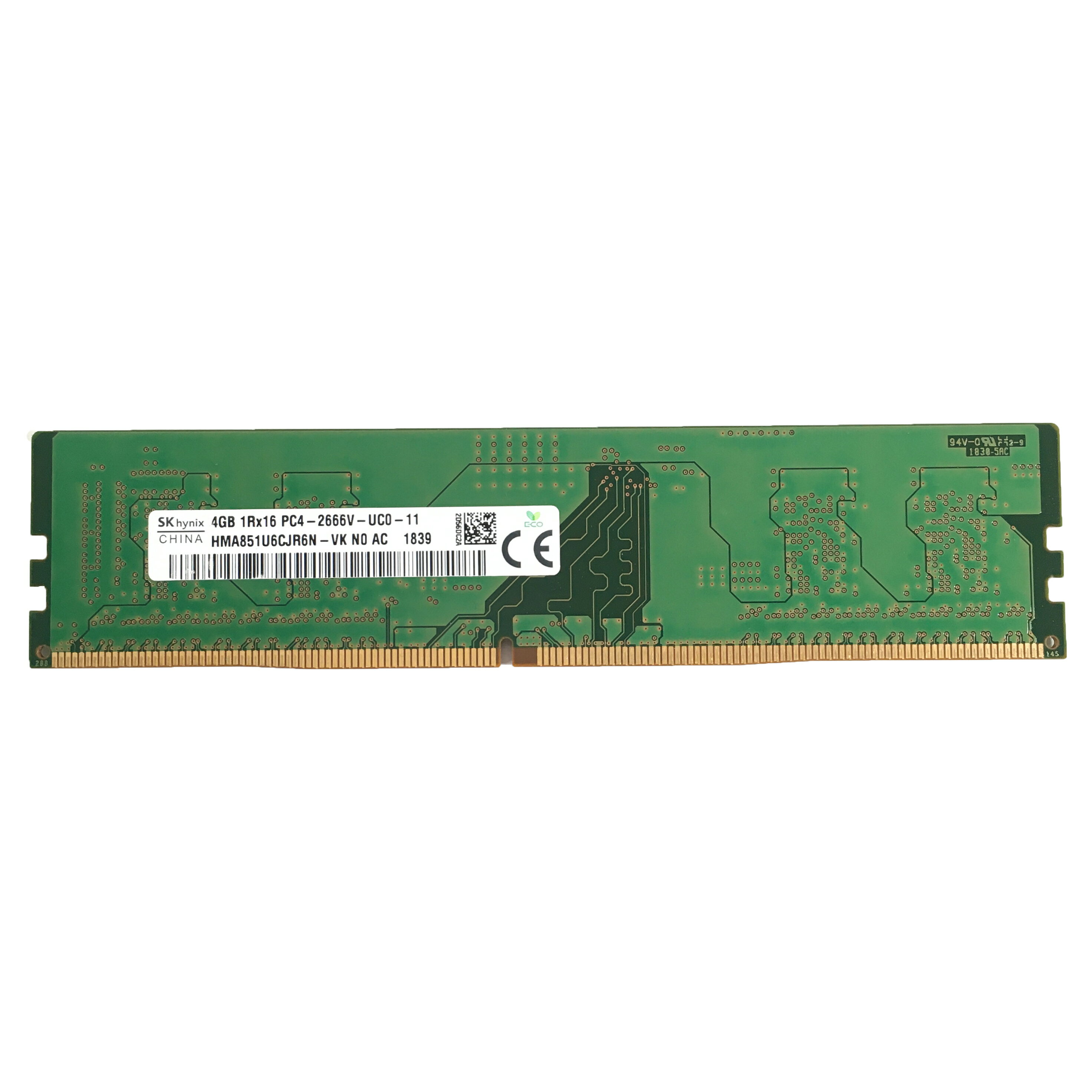 4GB 1Rx16 PC4-2666Vメモリ 1点 (DDR4-2666) SKhynix/SAMSUNG/Micronデスクトップパソコン用メモリ 増設メモリ 片面実装 (1Rx16) 