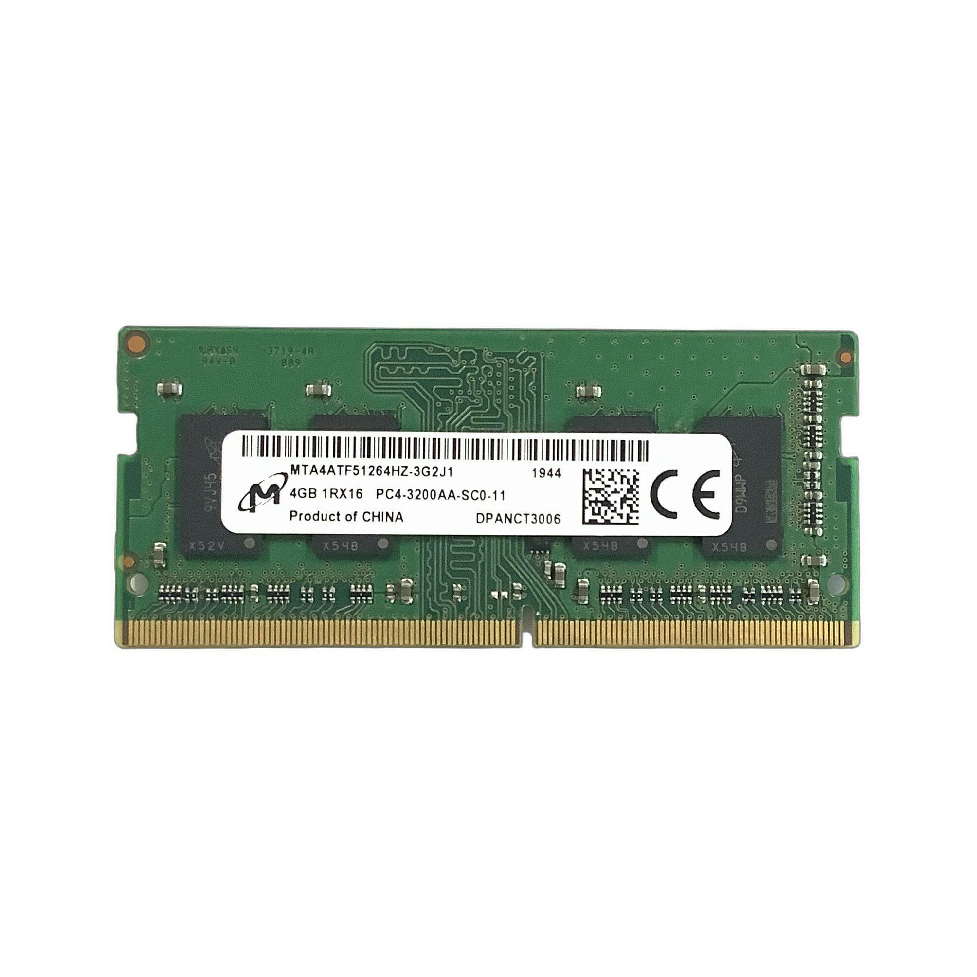 R224-4GB 1RX16 PC4-3200AA メモリ 1点 Micron/SKhynix SDIMMノートパソコン用メモリ　ミニデスクトップパソコン用メモリ 増設用メモリ 片面実装(1RX16) 【中古動作品】