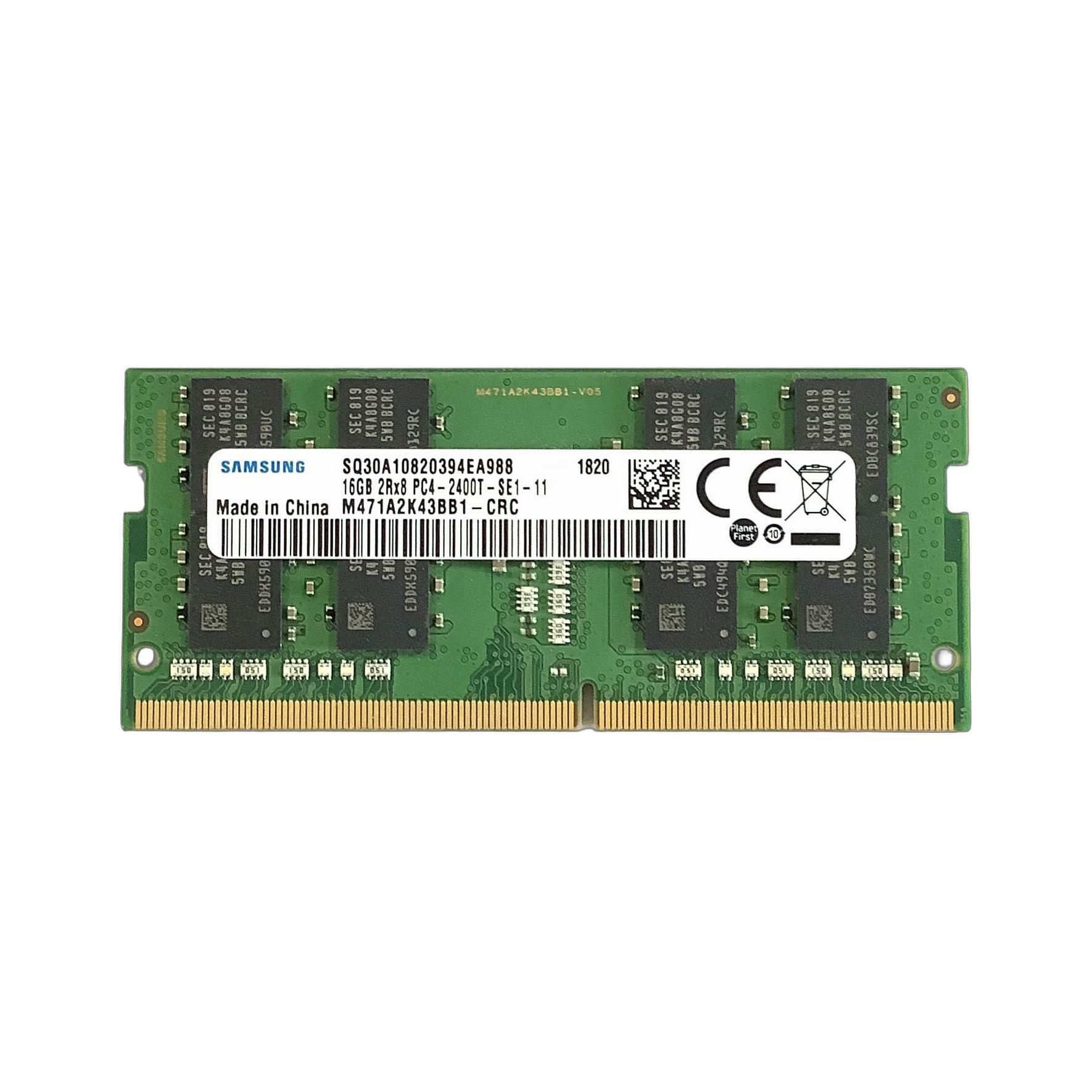 R238-SAMSUNG 16GB 2RX8 PC4-2400T メモリ 1点 DDR4 2400MHz SODIMM 型番：M471A2K43BB1 両面実装 ★送料無料★ 