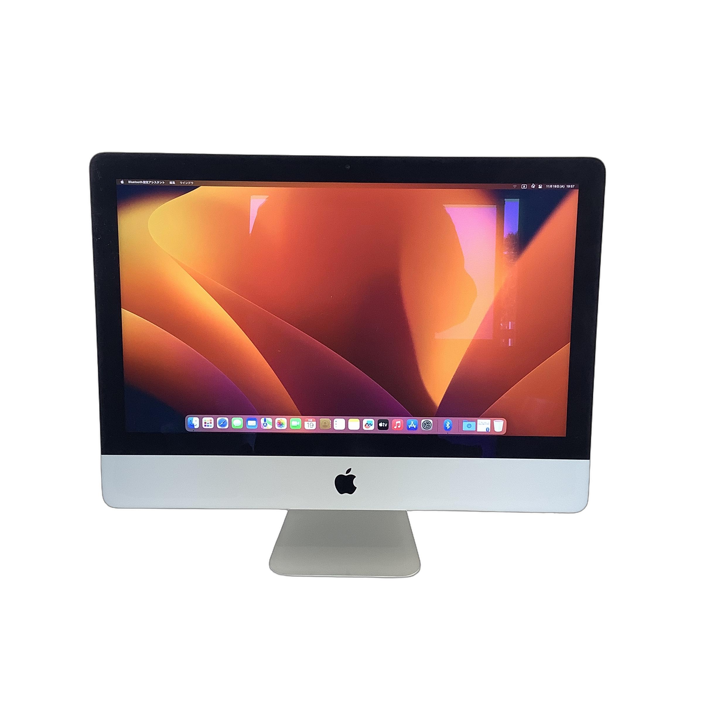 R249-アップル Apple iMac A2116 1点 MacOS Ventura (13.3.1) 21.5インチ (4096x2304) CPU Core i3-8100 3.60GHz メモリ 8GB 2400 MHz DDR4 SATA 1TB Radeon Pro 555X 2GB グラフィックス 無線LAN 搭載★送料無料【中古動作品】