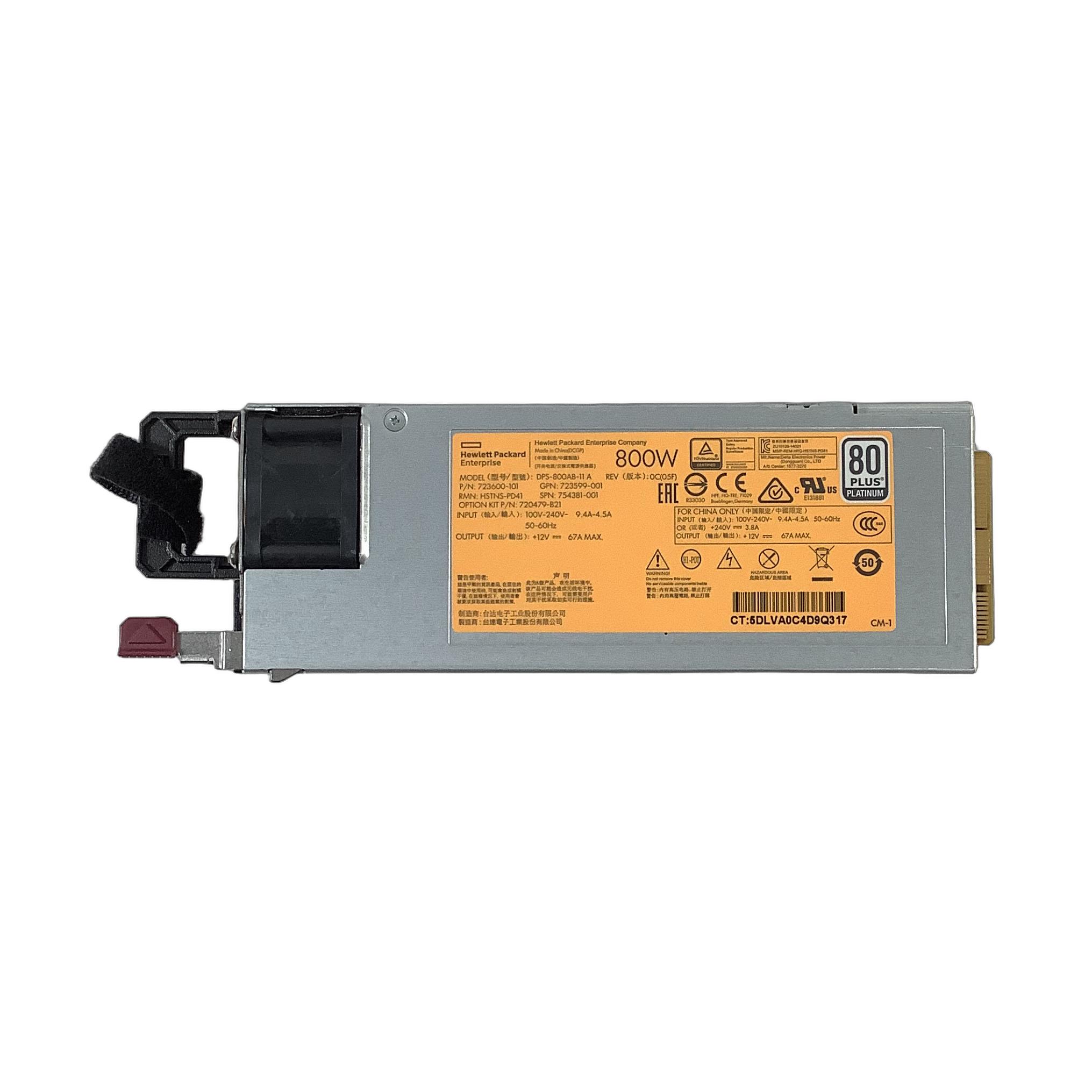 R257-HPE 800W�Ÿ���˥å� 1�� HPE DL380/360 Gen9 �����С����Ÿ� ����:DPS-800AB-11A/ HSTNS-PL41͢��:100V-240V~ 9.4A-4.5A 50-60Hz ͢��:+12V---67A MAX �����ư���ʡ�