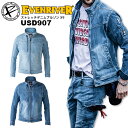 イーブンリバー ストレッチデニムブルゾン X9 USD907 USD-907 ジャンバー ジャケット ジーンズ 作業着 作業服 EVENRIVER かっこいい おしゃれ 収納ポケット【4L-5L】