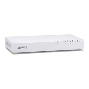 バッファロー LSW4-TX-8NP／WH 10／100Mbps対応・8ポート スイッチングハブ （電源内蔵モデル・ホワイト）