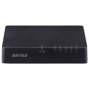 バッファロー LSW4-TX-5EPL/BKD 10/100Mbps対応スイッチングHub プラスチック筐体/電源外付けモデル(5ポート) ブラック(2)