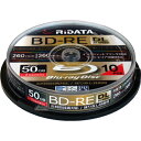 RiDATA BDRE260PW2X10SPA 繰り返し録画用BD-RE(DL) 10枚パック （スピンドル）●ホワイトレーベル●インクジェットプリンター対応●ワイド印刷（内径22mmまで印刷可能）●記録面ハードコート仕上げ【仕様】繰り返し録画用・-RE1〜2倍速対応記憶容量 50GB（2層）